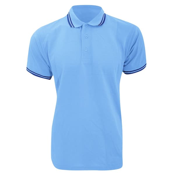 Kustom Kit Mens Tipped Piqué Short Sleeve Polo Shirt