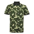 Pikkukuva 1 / 3: Asquith & Fox Mens Short Sleeve Camo Print Polo Shirt