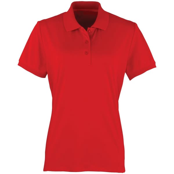Premier Womens/Ladies Coolchecker Short Sleeve Pique Polo T-Shirt