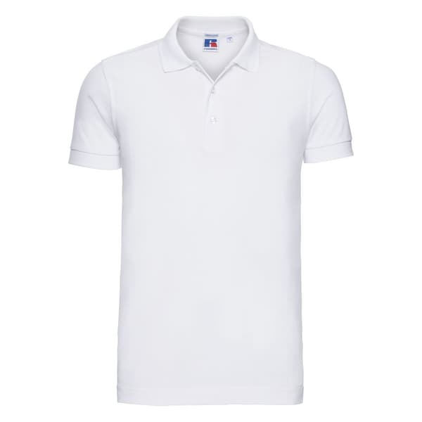 Russell Mens Stretch Short Sleeve Polo Shirt