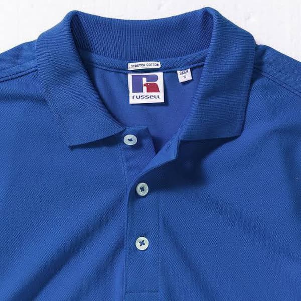 Russell Mens Stretch Short Sleeve Polo Shirt