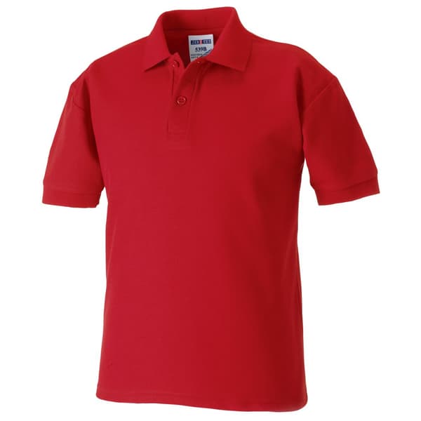 Jerzees Schoolgear Childrens 65/35 Pique Polo Shirt (2 st.) Classic Red 1-2