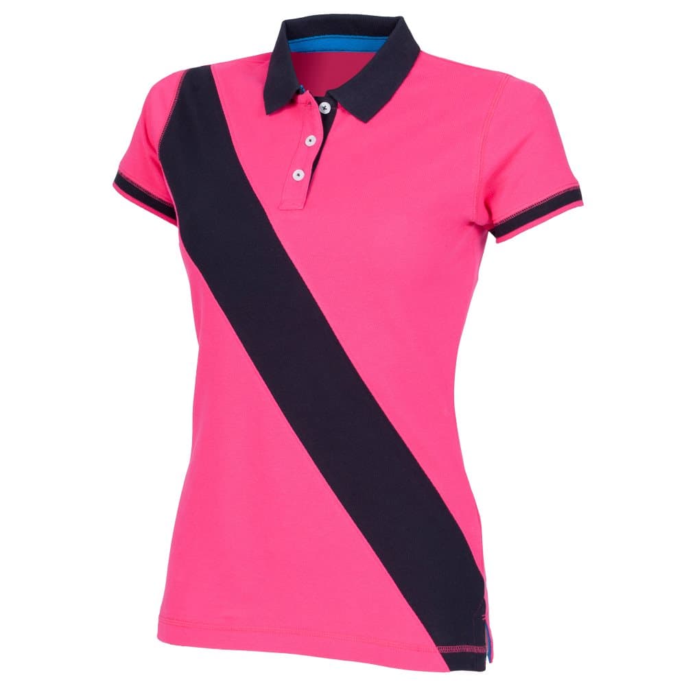 Front Row Kvinnor/Damer Diagonal stripe House Slim Fit Polo Shirt med diagonala ränder