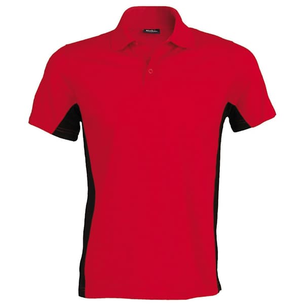 Kariban Mens Short Sleeve Flag Polo Shirt (Dual Colour)