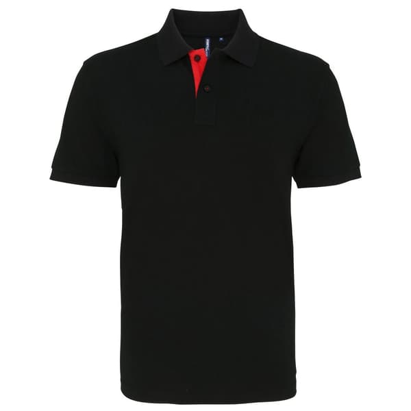 Asquith & Fox Classic Fit kontrastpolotröja för män