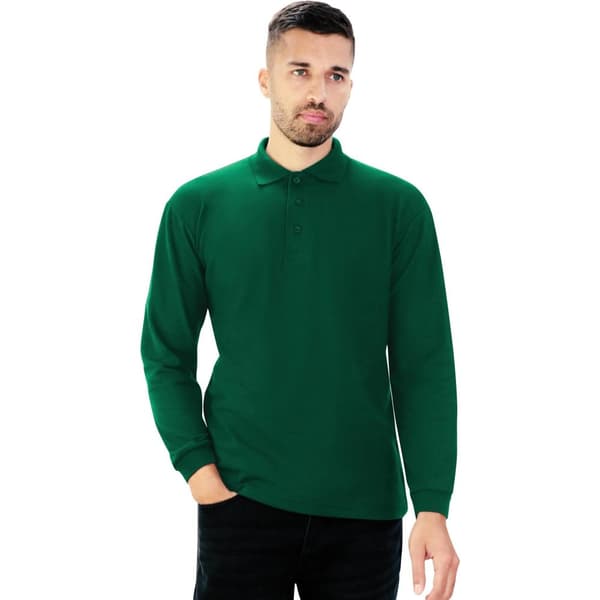 Casual Classic Långärmad polo för män