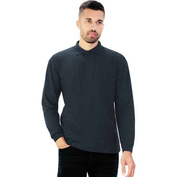 Casual Classic Långärmad polo för män