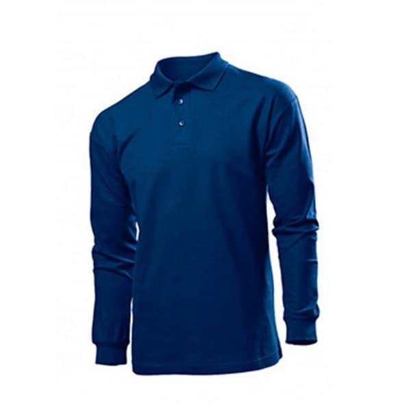 Stedman Mens Long Sleeved Cotton Polo