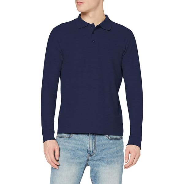 Stedman Mens Long Sleeved Cotton Polo