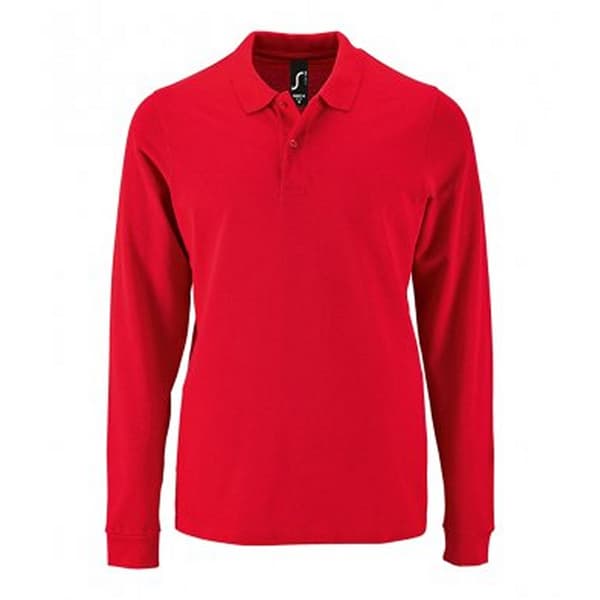 SOLS Perfect langærmet poloshirt med pique polo til mænd