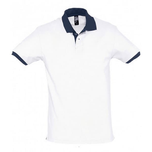 SOLS Prince Unisex Contrast Pique kortärmad polotröja i bomull med kontrastpiké
