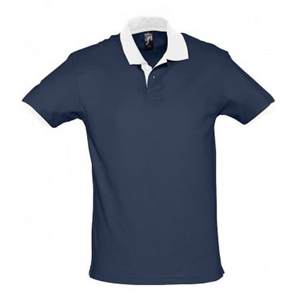 SOLS Prince Unisex Contrast Pique kortärmad polotröja i bomull med kontrastpiké