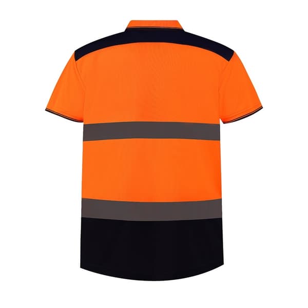 Yoko Unisex tofarvet kortærmet poloshirt med tofarvede poloer til voksne