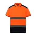 Miniatyrbillede 1 af 2: Yoko Unisex tofarvet kortærmet poloshirt med tofarvede poloer til voksne