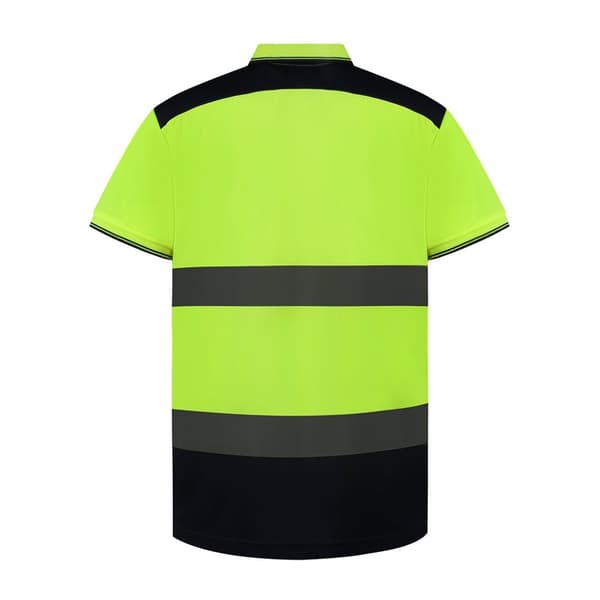 Yoko Unisex tofarvet kortærmet poloshirt med tofarvede poloer til voksne