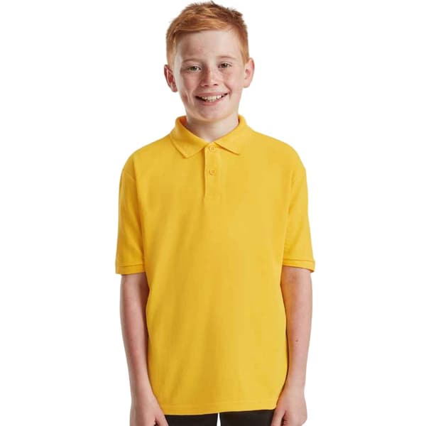 Fruit of the Loom Poloshirt i poly/bomulds-prikos til børn/børn
