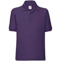 Miniatyrbillede 1 af 3: Fruit of the Loom Poloshirt i poly/bomulds-prikos til børn/børn