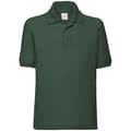 Miniatyrbillede 1 af 3: Fruit of the Loom Poloshirt i poly/bomulds-prikos til børn/børn
