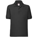 Miniatyrbillede 1 af 3: Fruit of the Loom Poloshirt i poly/bomulds-prikos til børn/børn