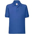 Miniatyrbillede 1 af 3: Fruit of the Loom Poloshirt i poly/bomulds-prikos til børn/børn