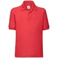 Miniatyrbillede 1 af 3: Fruit of the Loom Poloshirt i poly/bomulds-prikos til børn/børn