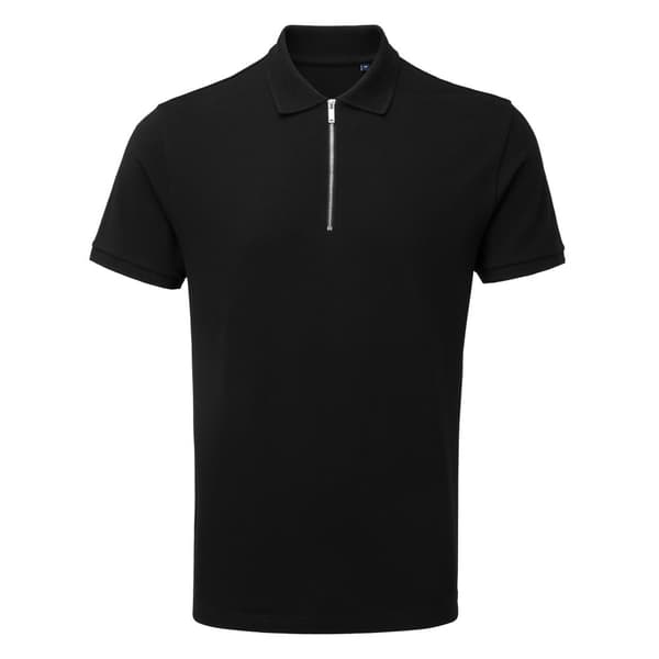Asquith & Fox Polo med dragkedja för män Black M