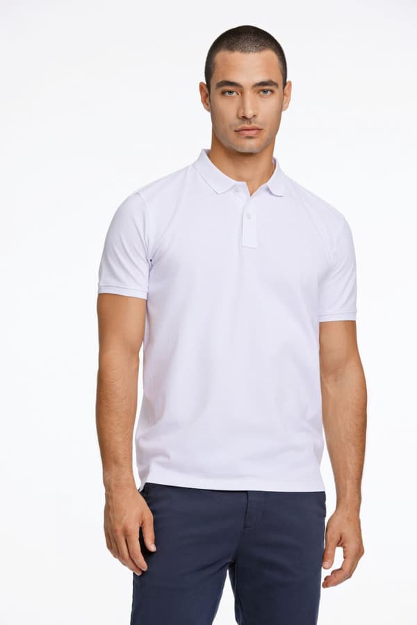 Lindbergh White - Piké 30-404016 Stretch