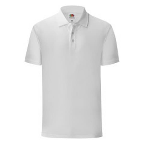 Fruit of the Loom Ikonisk poloshirt til mænd White XXL