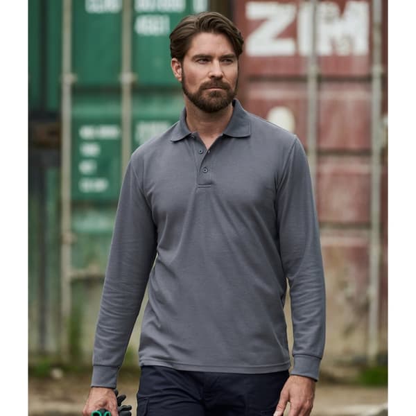PRO RTX Mens Pro Piqué Long-Sleeved Polo Shirt