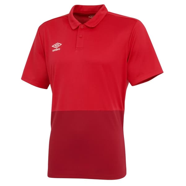 Umbro Boys Polyester Polo Shirt Vermillion/Jester Red S