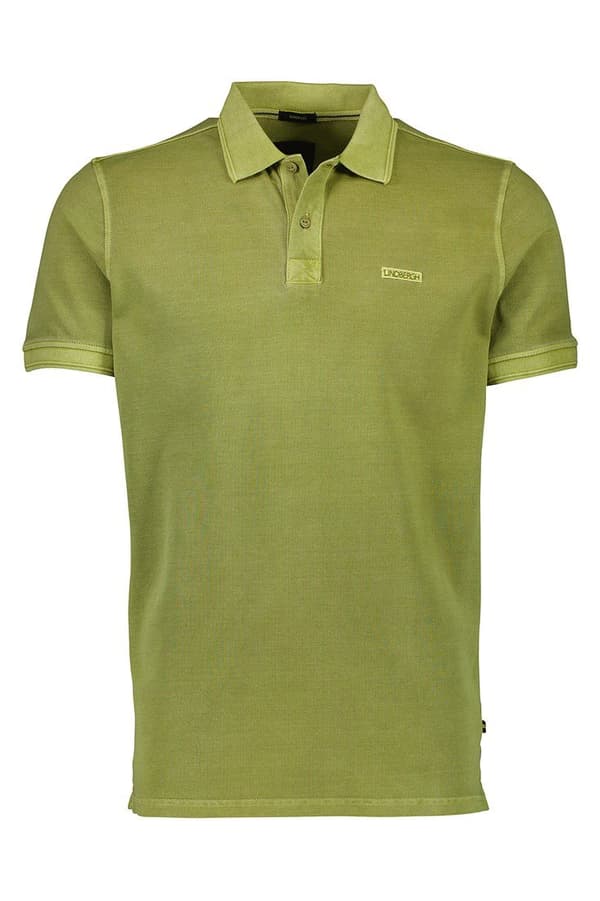Lindbergh Blue - Piké 30-427000 Tvätteffekt Armygrön XL