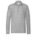 Miniatyrbild 1 av 3: Fruit of the Loom Långärmad polotröja för män Premium Heather