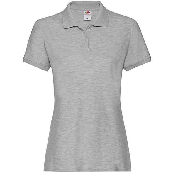 Fruit Of The Loom Womens/Ladies Premium Cotton Pique Lady Fit Polo Shirt Athletic Heather XXL