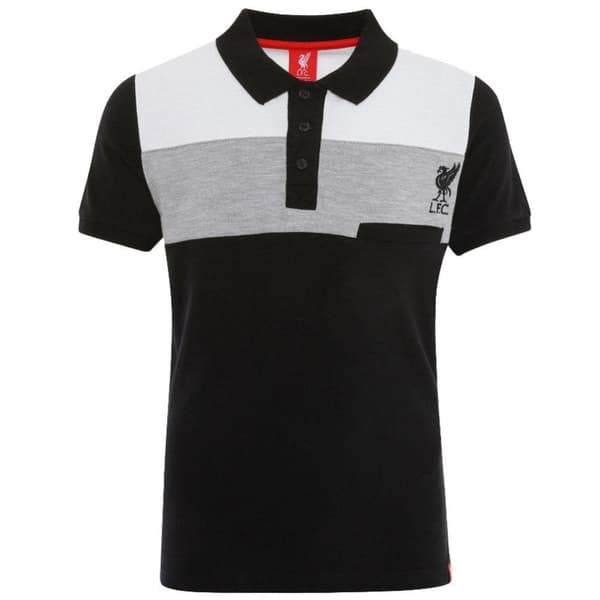 Liverpool FC Polotröja med färgblock för barn/barn Black/Grey/White 5-6 Years