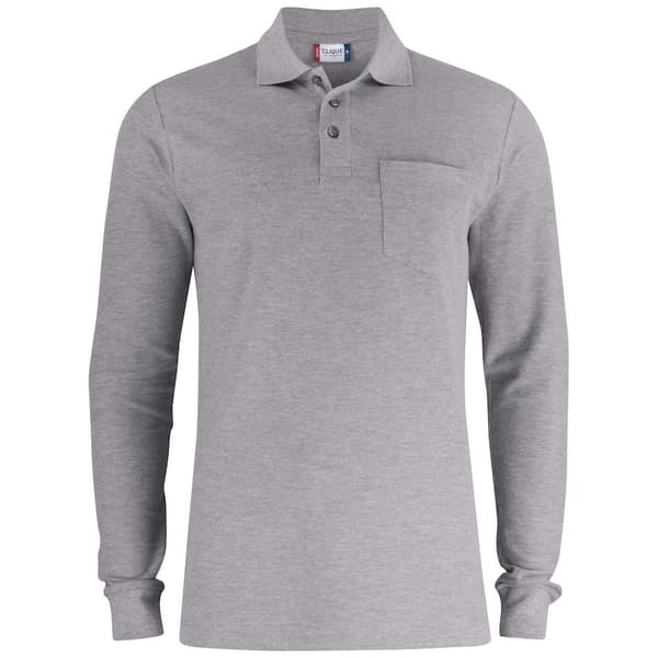 Clique Unisex Adult Basic Melange långärmad polotröja för vuxna