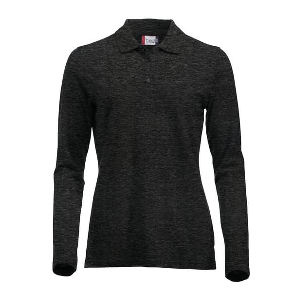 Clique Womens/Ladies Classic Marion Melange Long-Sleeved Polo Shirt