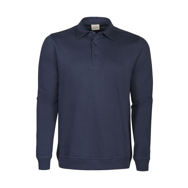 Printer Unisex Adult Homerun långärmad polotröja för vuxna Navy XL