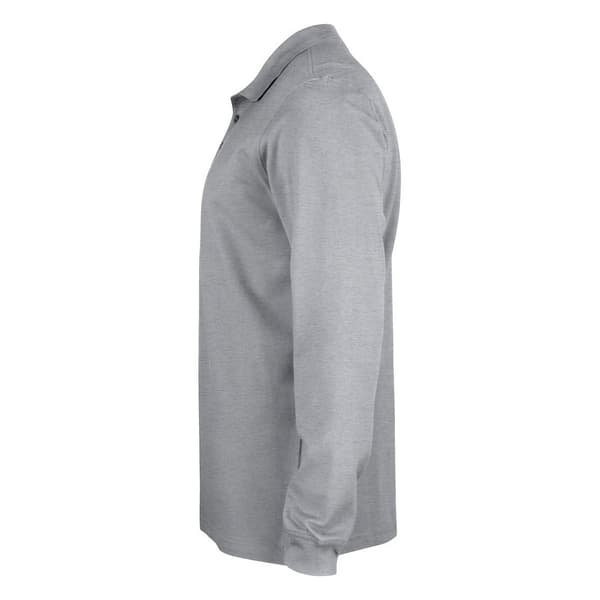 Clique Mens Classic Lincoln Melange Long-Sleeved Polo Shirt
