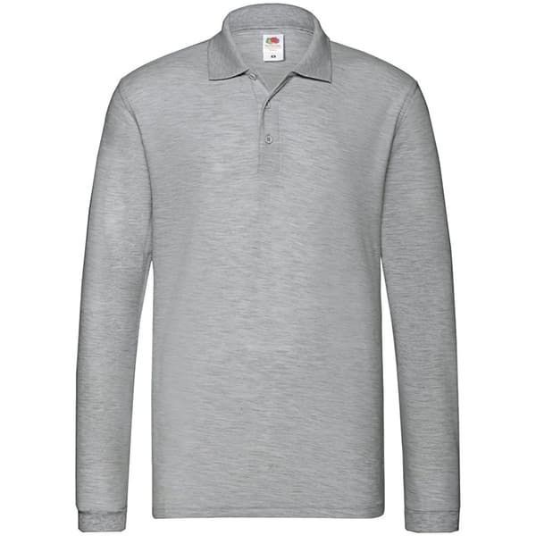 Fruit of the Loom Mens Premium Pique Long-Sleeved Polo Shirt