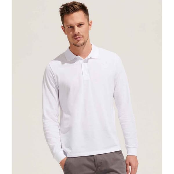 SOLS Unisex Adult Prime Pique Long-Sleeved Polo Shirt