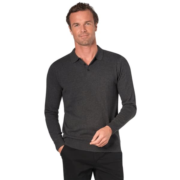 Brook Taverner Mens Casper Knitted Long-Sleeved Polo Shirt