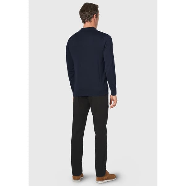 Brook Taverner Mens Casper Knitted Long-Sleeved Polo Shirt