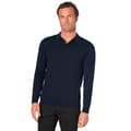 Miniatyrbilde 1 av 3: Brook Taverner Mens Casper Knitted Long-Sleeved Polo Shirt