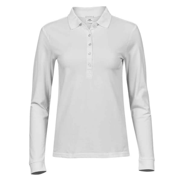 Tee Jays Womens/Ladies Luxury Stretch långärmad polotröja