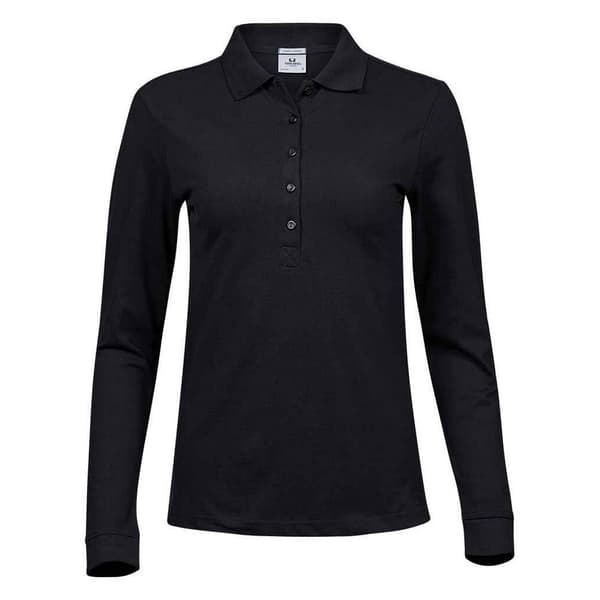 Tee Jays Womens/Ladies Luxury Stretch långärmad polotröja