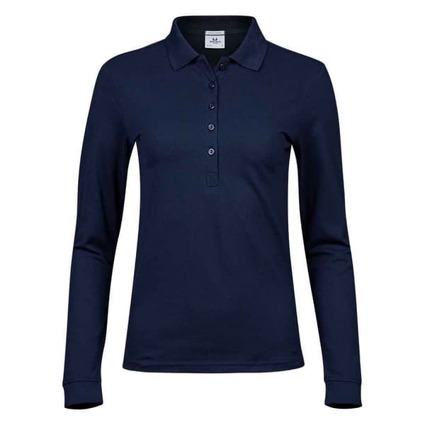 Tee Jays Womens/Ladies Luxury Stretch långärmad polotröja