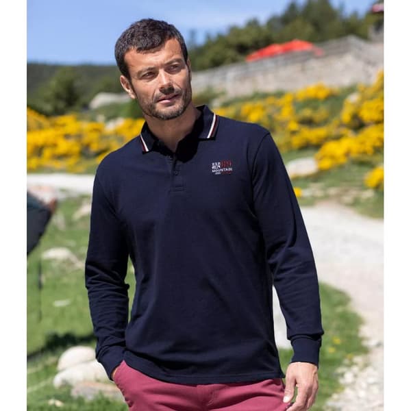 Atlas For Men Mens Pique Long-Sleeved Polo Shirt (Pack of 2)