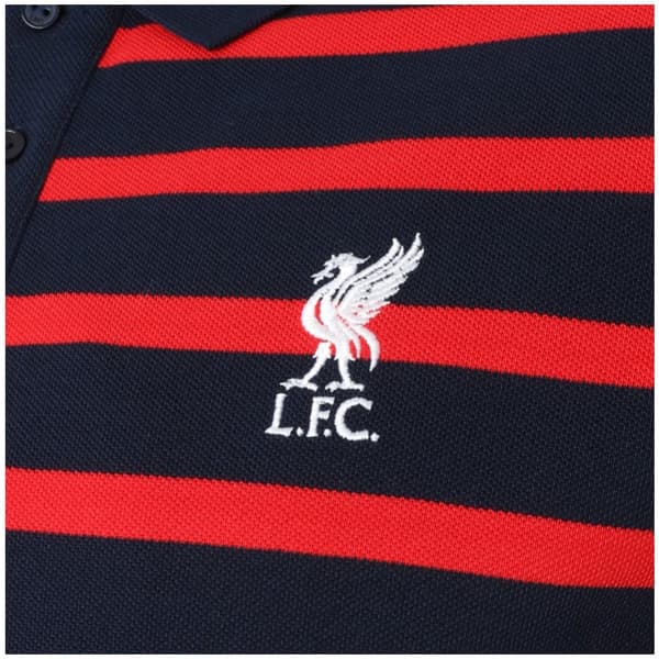 Liverpool FC Mens Stripe Polo Shirt