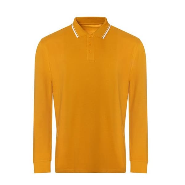 Awdis Mens Tipped Long-Sleeved Polo Shirt