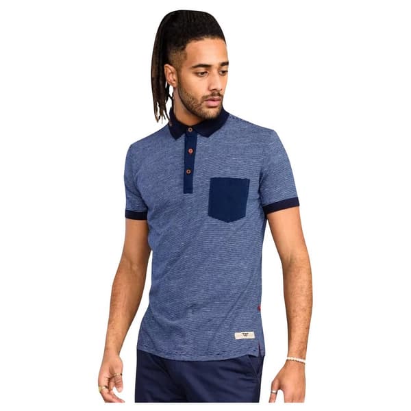 Duke Mens D555 Oxley Fine Stripe Jersey Patch Pocket Kingsize Polo Shirt